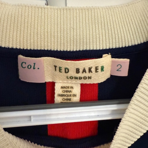 Ted Baker London Color Block Ribbed Long Sleeve Midi Dress 45238 - Picture 6 of 9